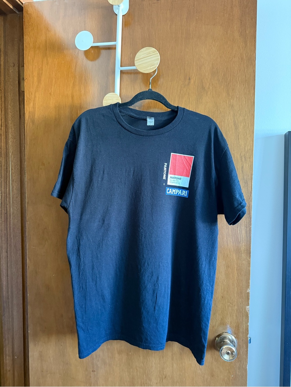 Gildan Black T-Shirt with Red/White Campari Graphic